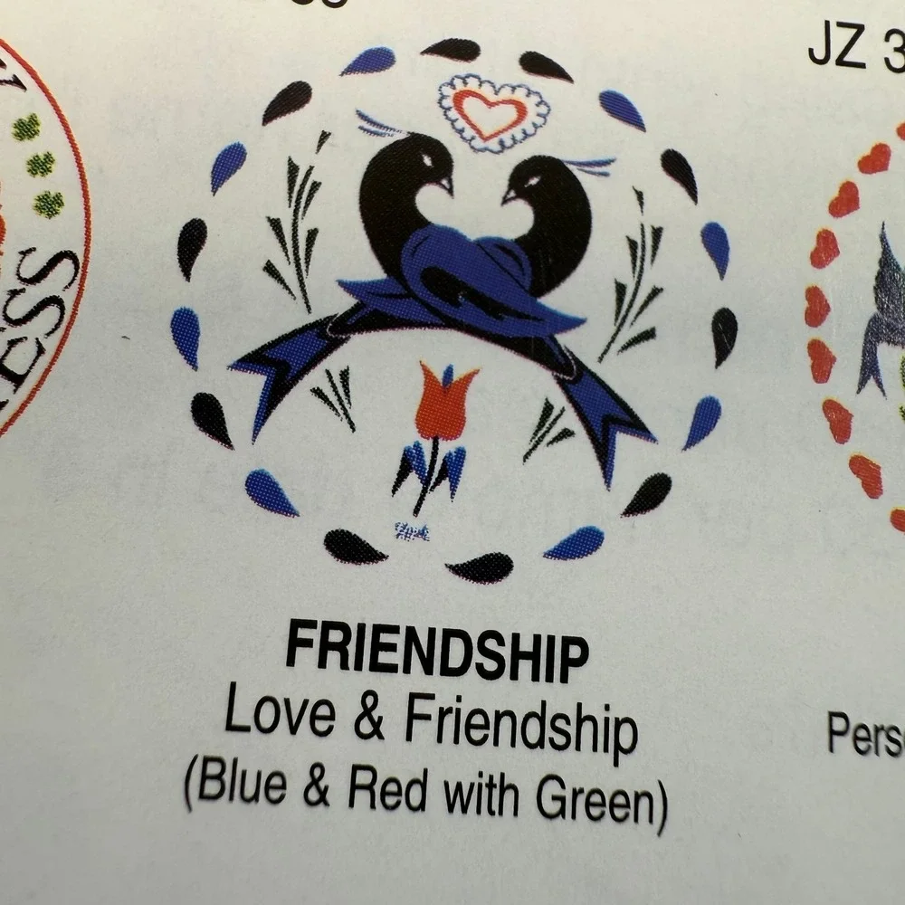 Vintage Jacob Zook Love and Friendship Hex Sign Decorative Wall Hanging Folk Art